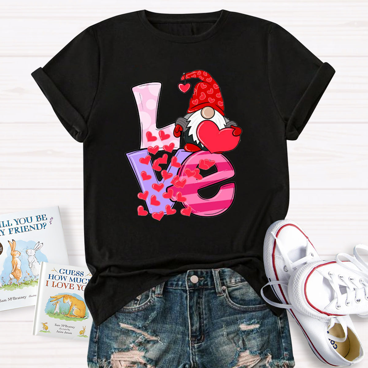 Love Gnome Hearts T-Shirt