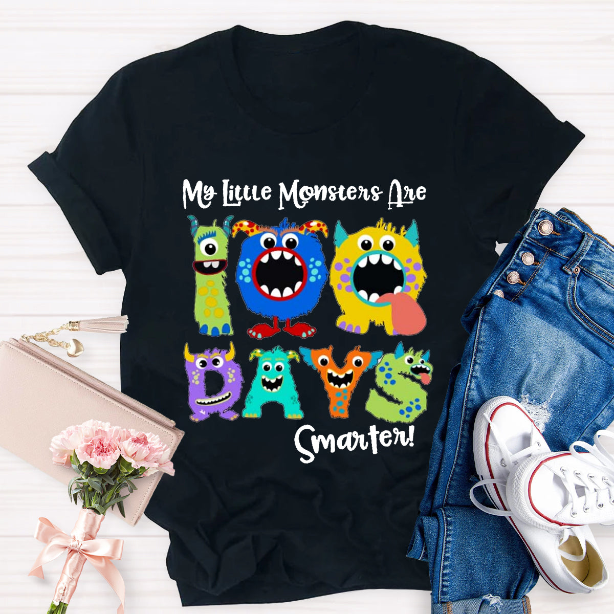 My Little Monsters 100 Days Smarter T-Shirt