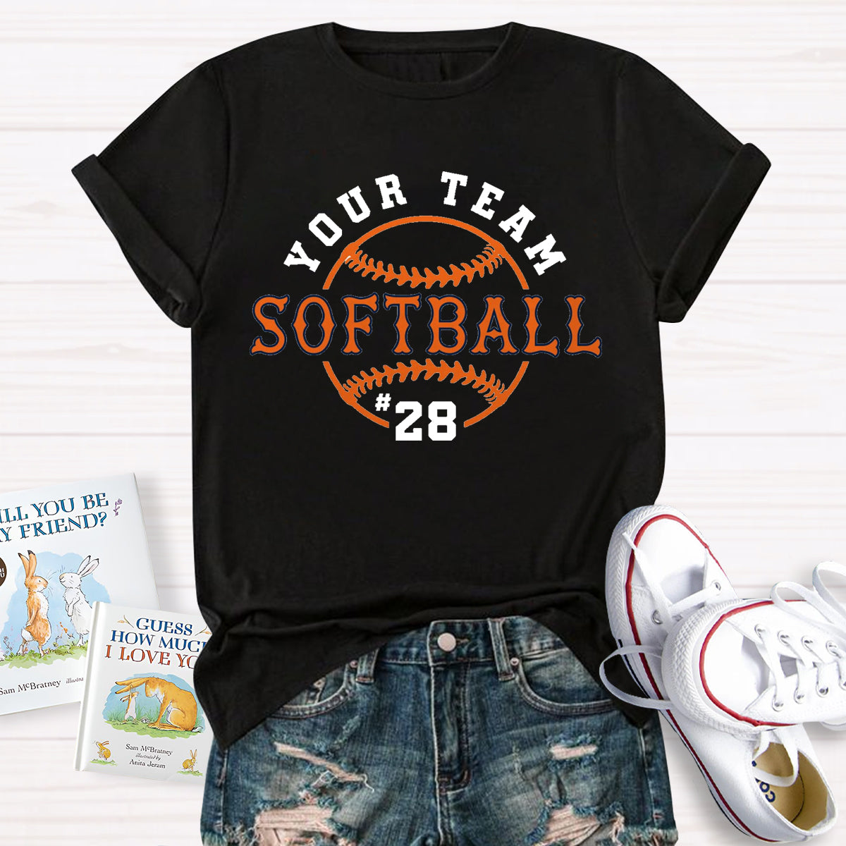 Personalized Team Name And Number Teacher T-Shirt