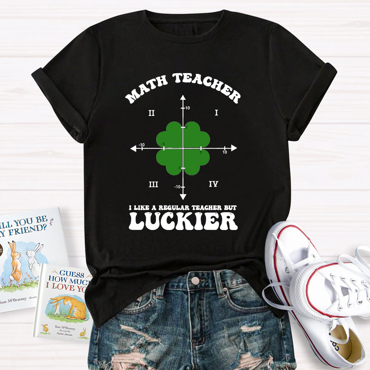 I Like A Regular Teacher But Luckier Math Teacher T-Shirt