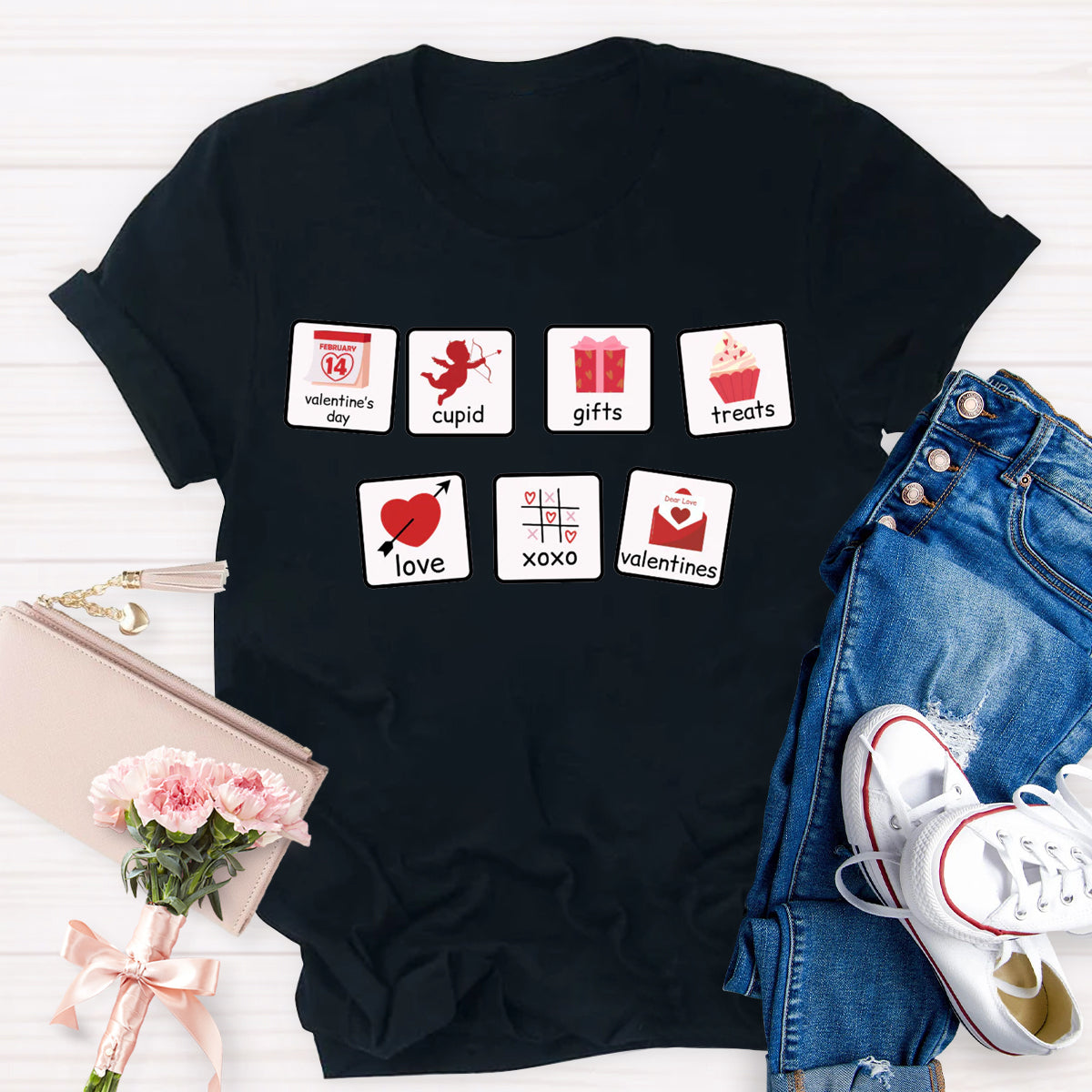 Cupid Gifts Treats Love Valentines SLP Teacher T-Shirt