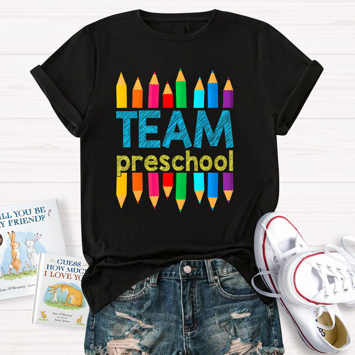 Personalized Grade Team Pencil Teacher T-Shirt