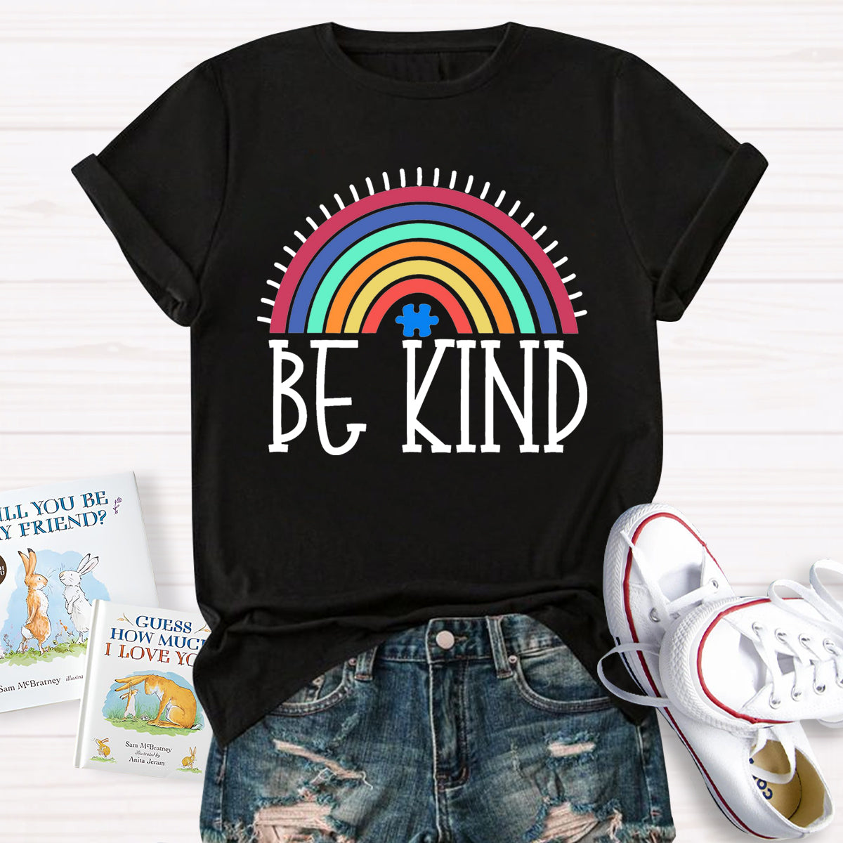 Be Kind Rainbow Teacher T-Shirt