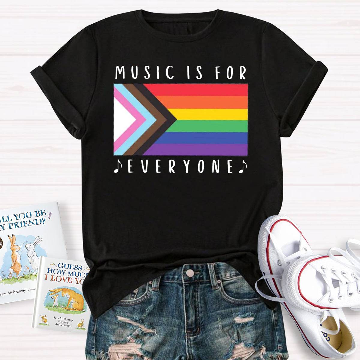 Music Is For Everyone Teacher T-Shirt