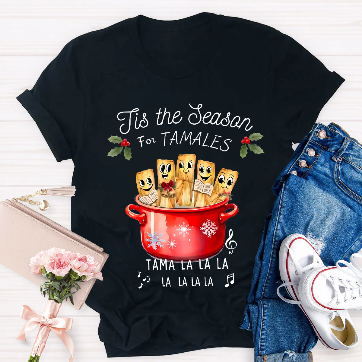 Tis The Season For Tamales Spanish Teacher T-Shirt