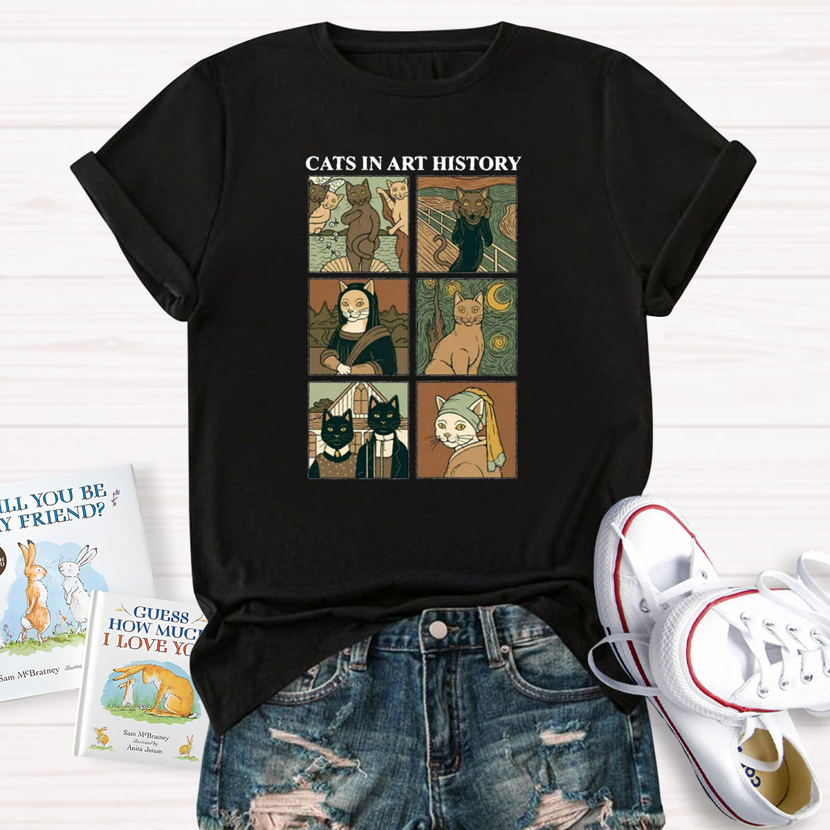 Cat In Art History T-Shirt