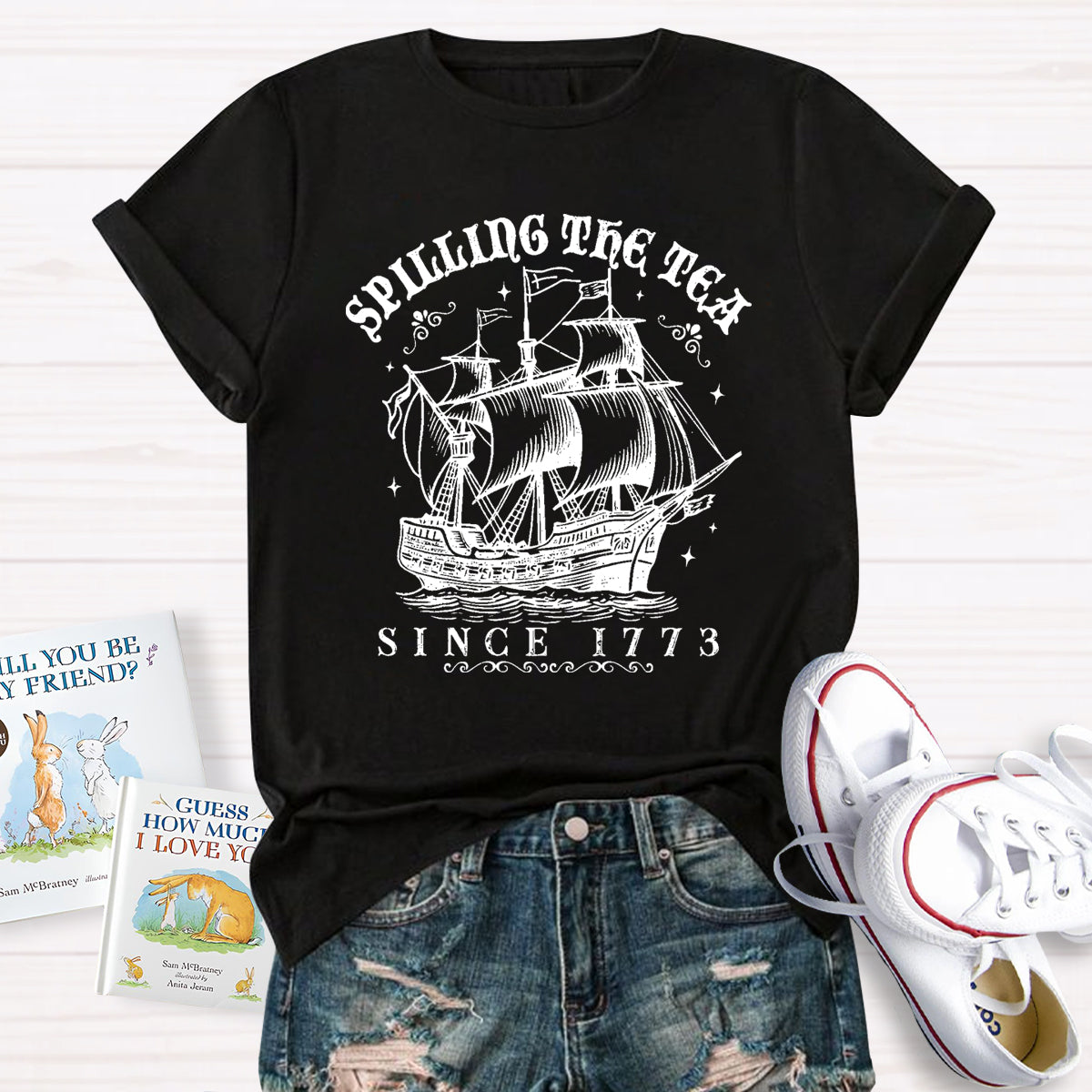 Spilling The Tea Since 1773 History Teacher T-Shirt