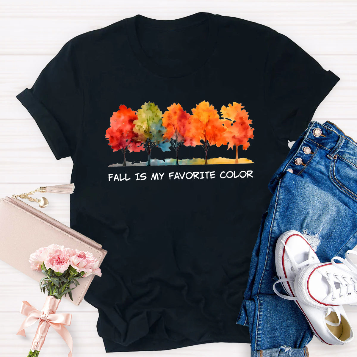 Fall Is My Favorite Color Teacher T-Shirt