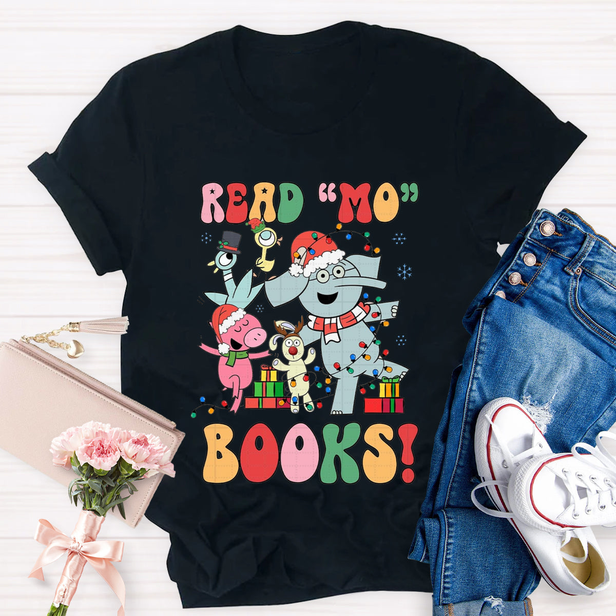 Read Mo Books The Elephant In Santa Clothes And His Friends T-Shirt