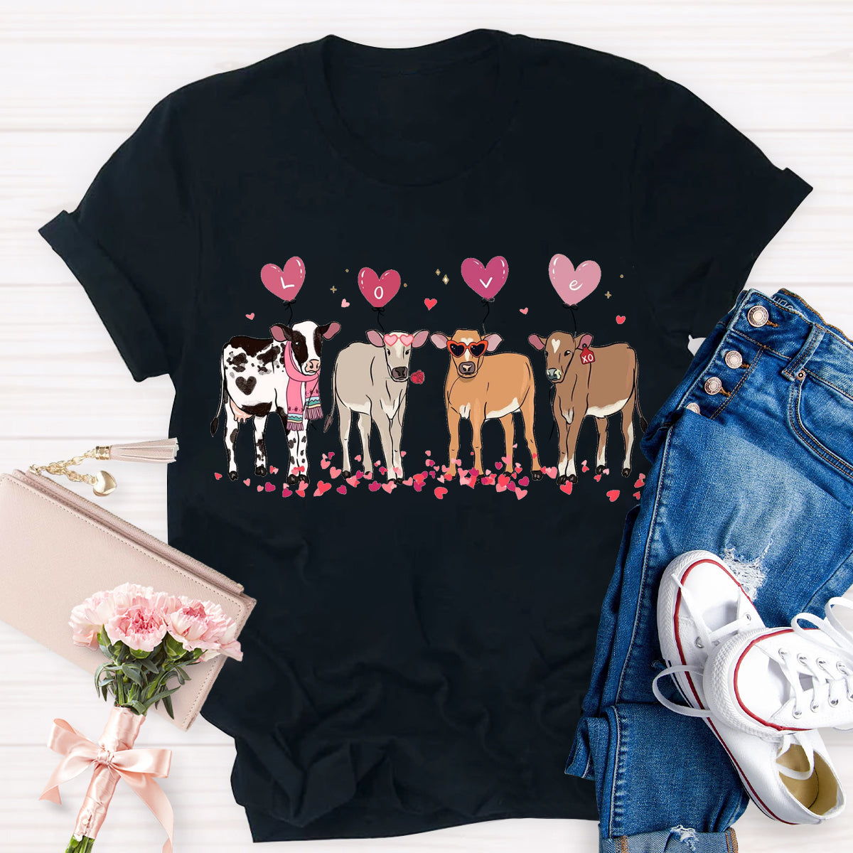 Cow Lover Valentines T-Shirt