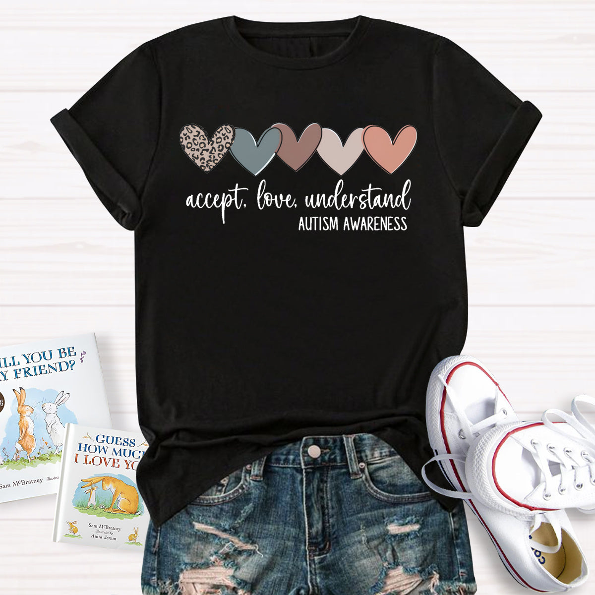 Accept Love Understand Heart Teacher T-Shirt