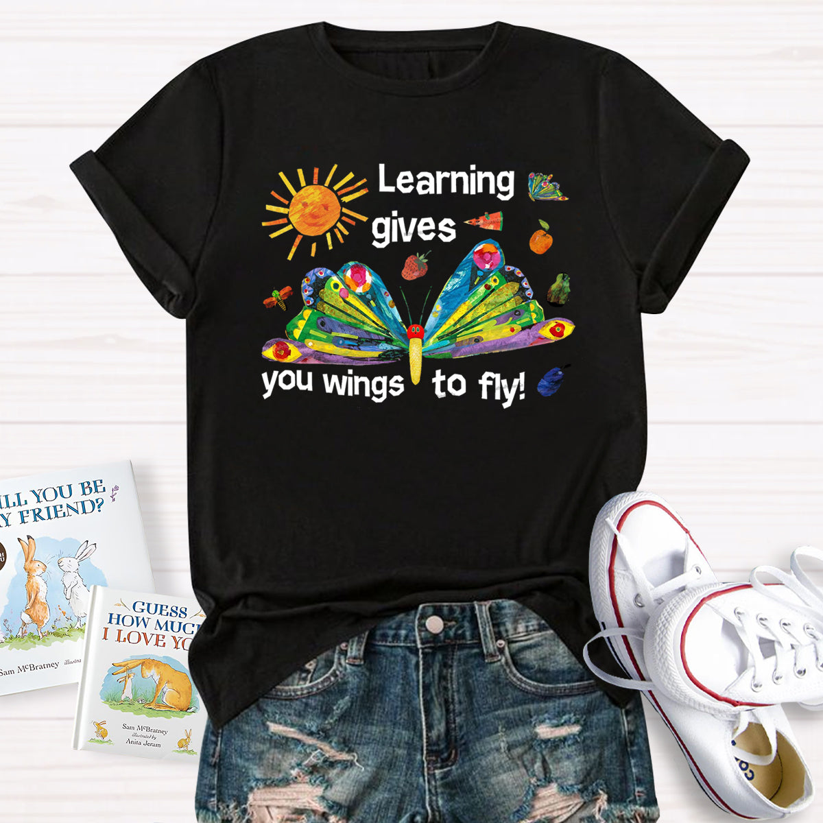 Learning Gives You Wings To Fly T-Shirt