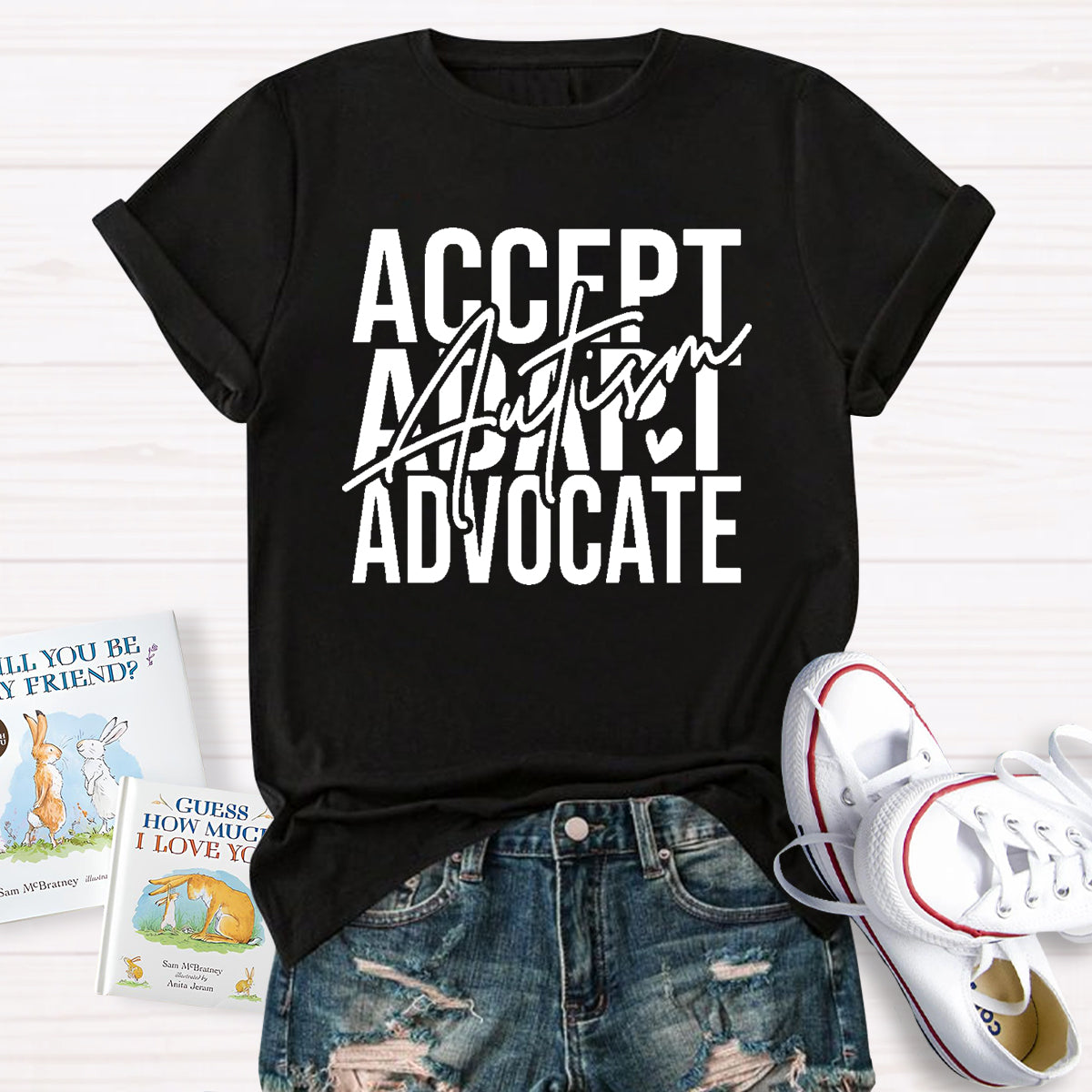 Accept Adapt Advocate Autism T-Shirt