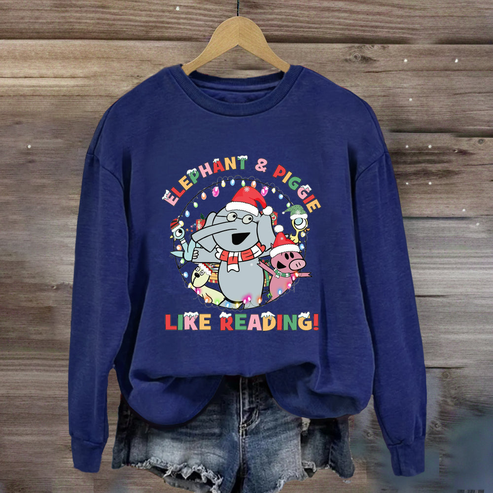 Elephant & Piggie Like Reading Sweatshirt