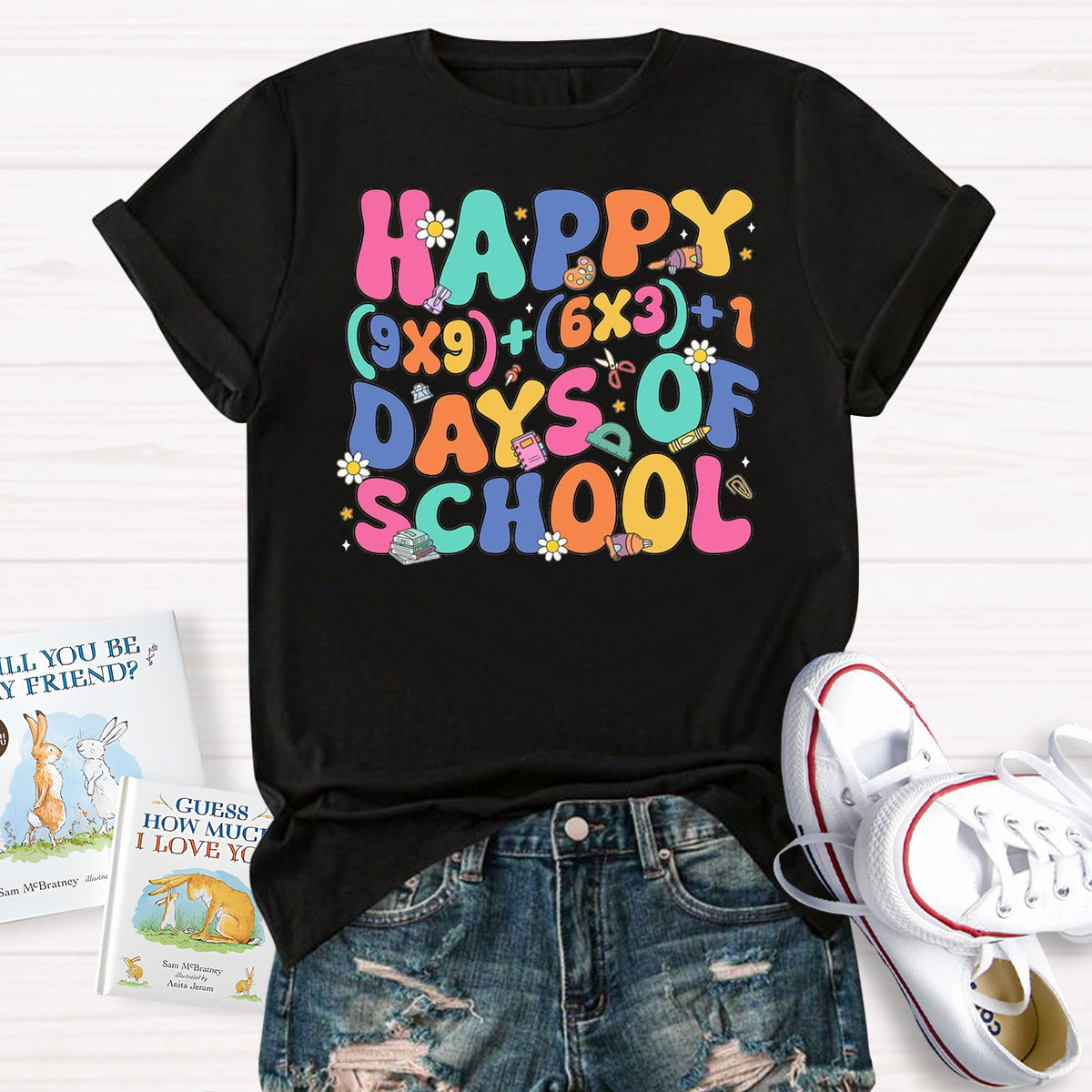 Happy 100 Days Of School Math Teacher T-Shirt