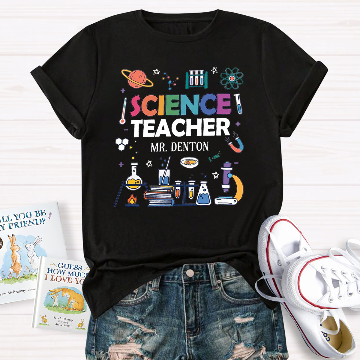 Personalized Science Teacher's Name T-Shirt