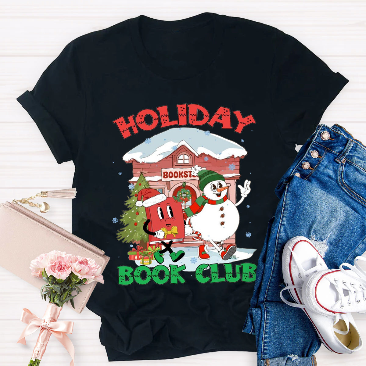 Christmas Holiday Book Club T-Shirt