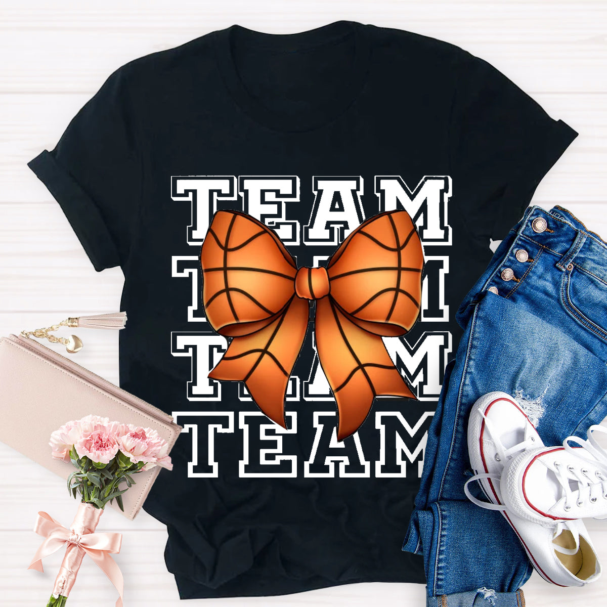 Game Day Team Bow Teacher T-Shirt