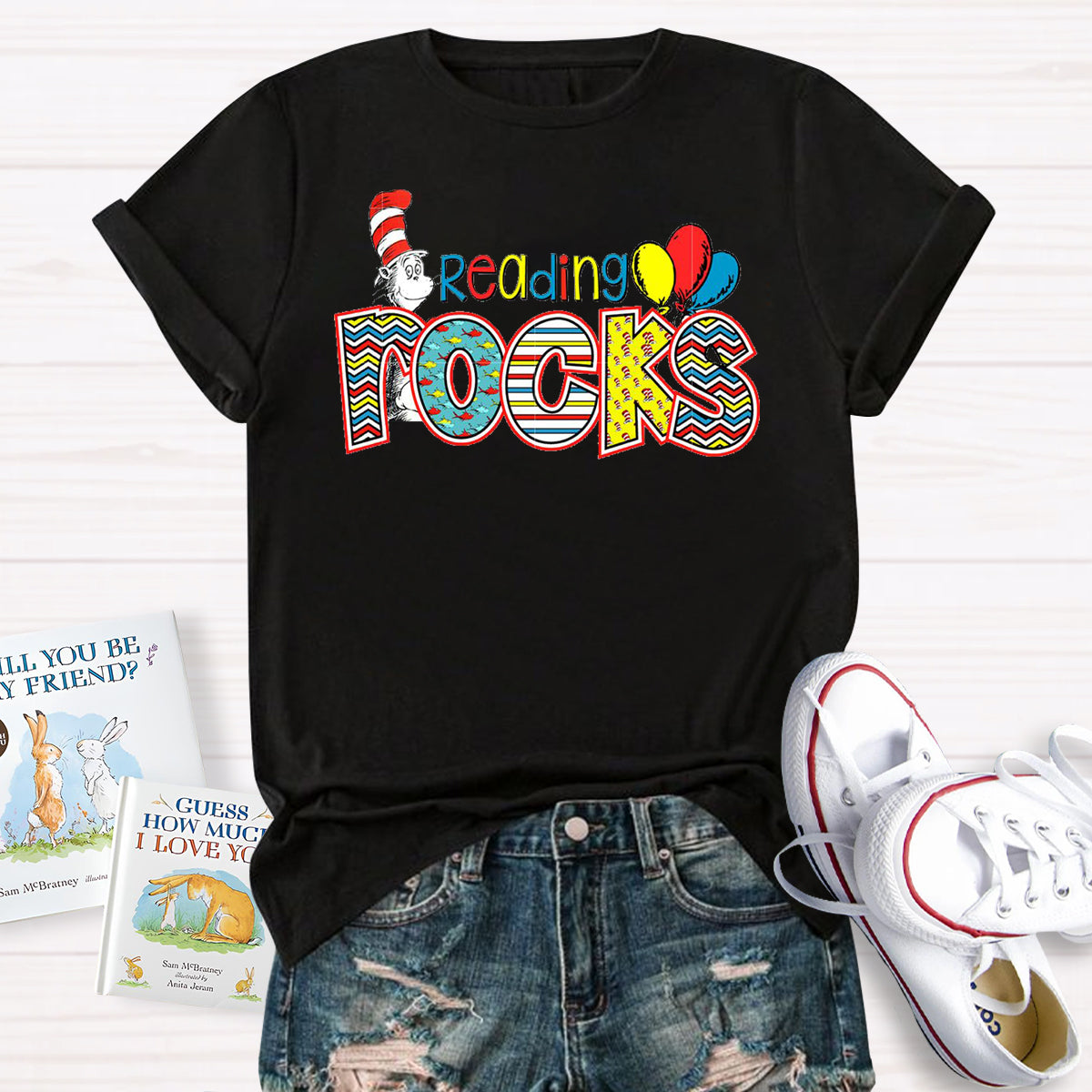 Reading Rocks Teacher T-Shirt