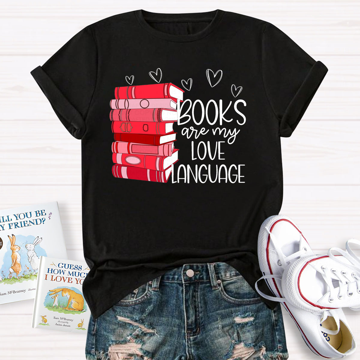 Books Are My Love Language T-Shirt