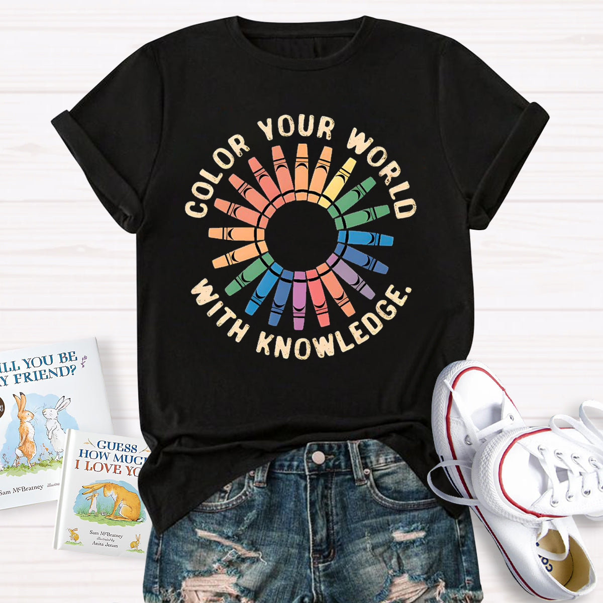 Color Your World With Knowledge T-Shirt