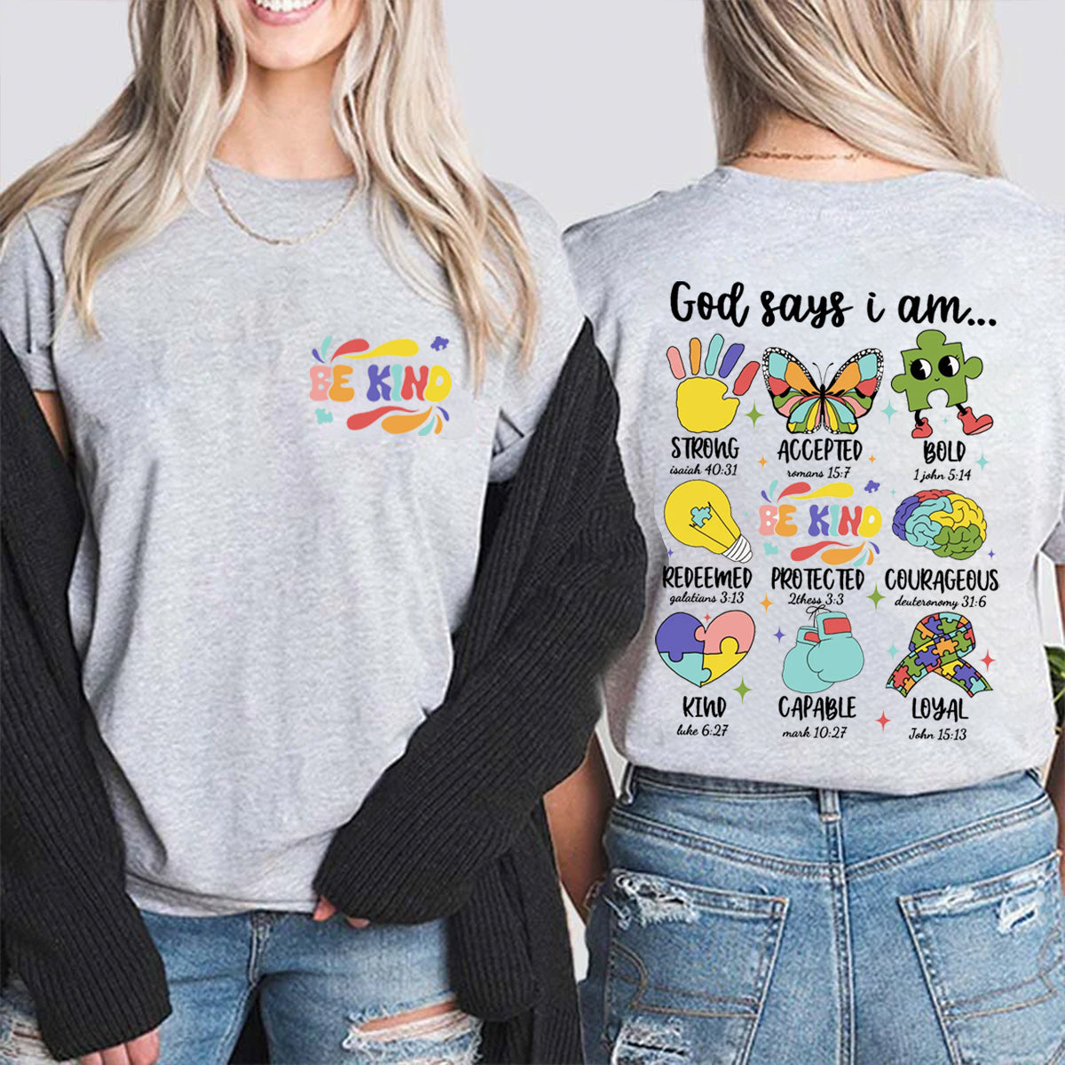 God Says Be Kind Double Printed T-shirt