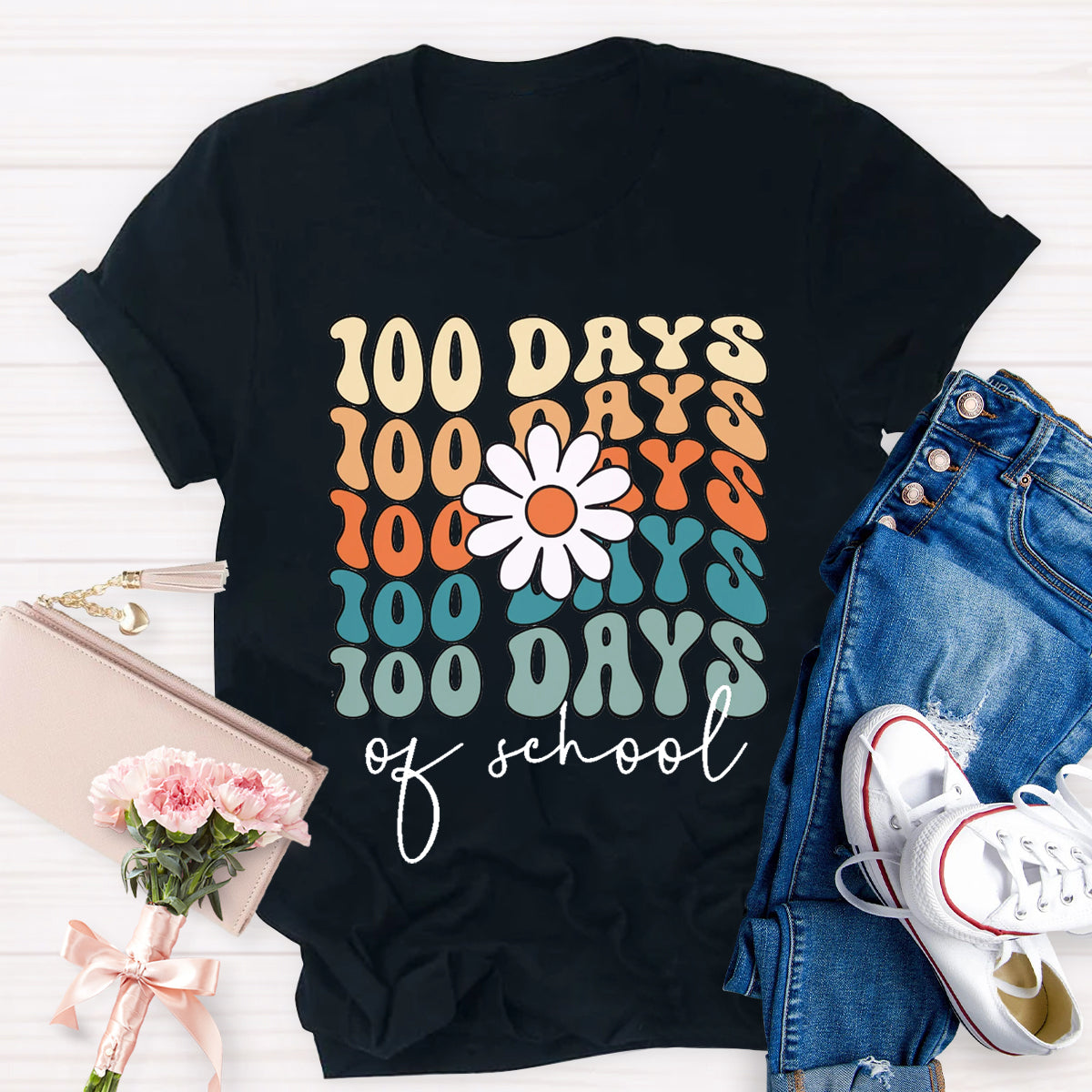 100 Days Of School Teacher T-Shirt