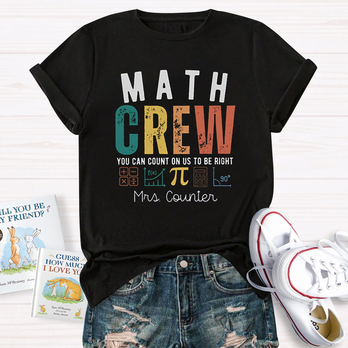 Personalized Name Of Math Crew Teacher T-Shirt