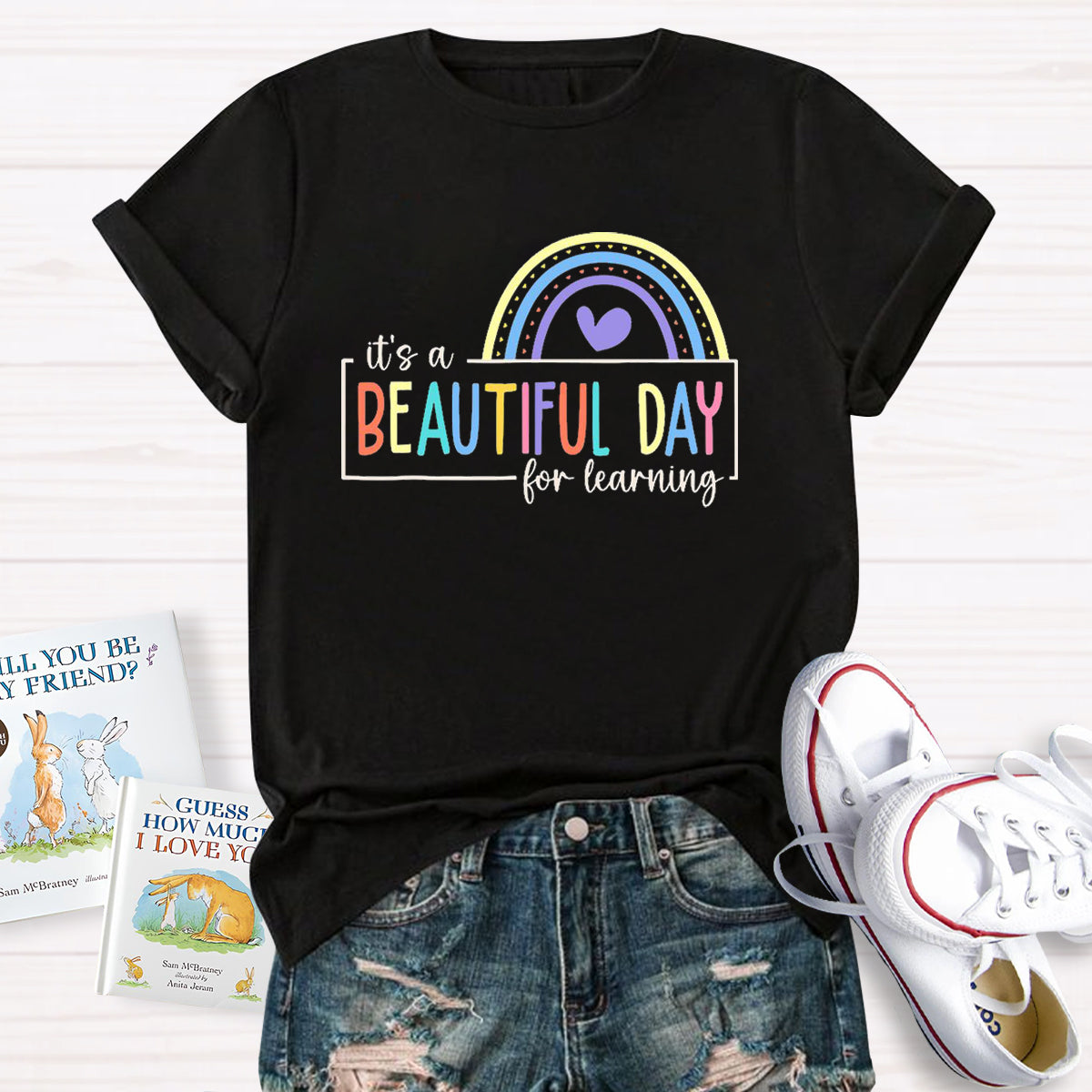It's A Beautiful Day For Learning Teacher T-Shirt