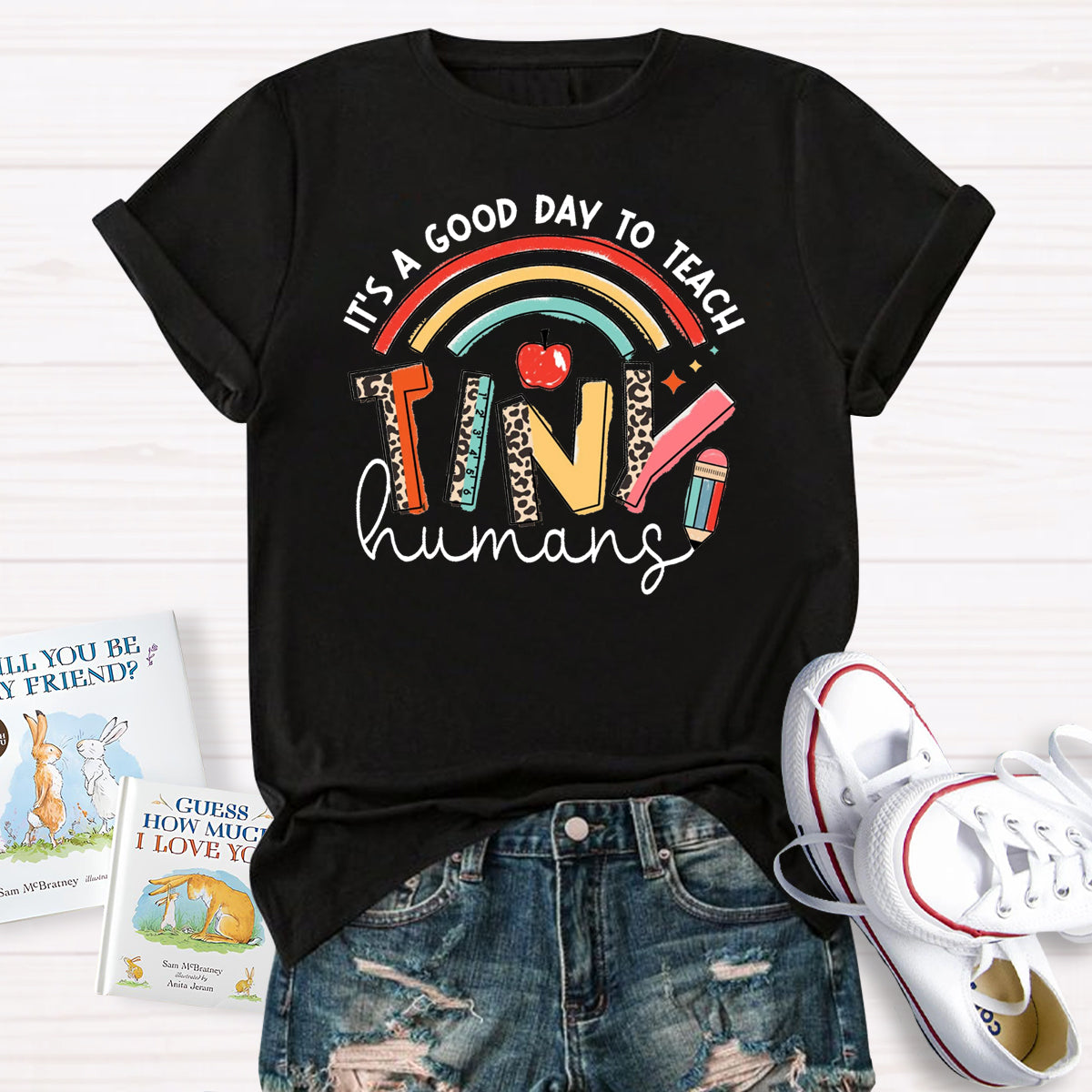 It's A Good Day To Teach Tiny Human Rainbow Pencil  T-Shirt