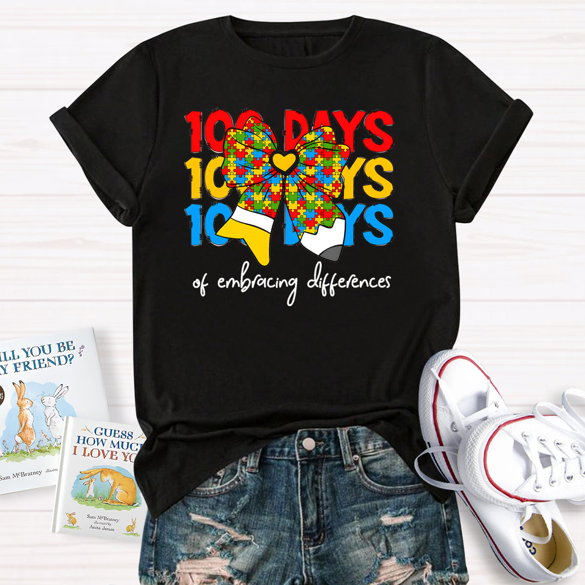 100 Days Of Embracing Difference Teacher T-Shirt