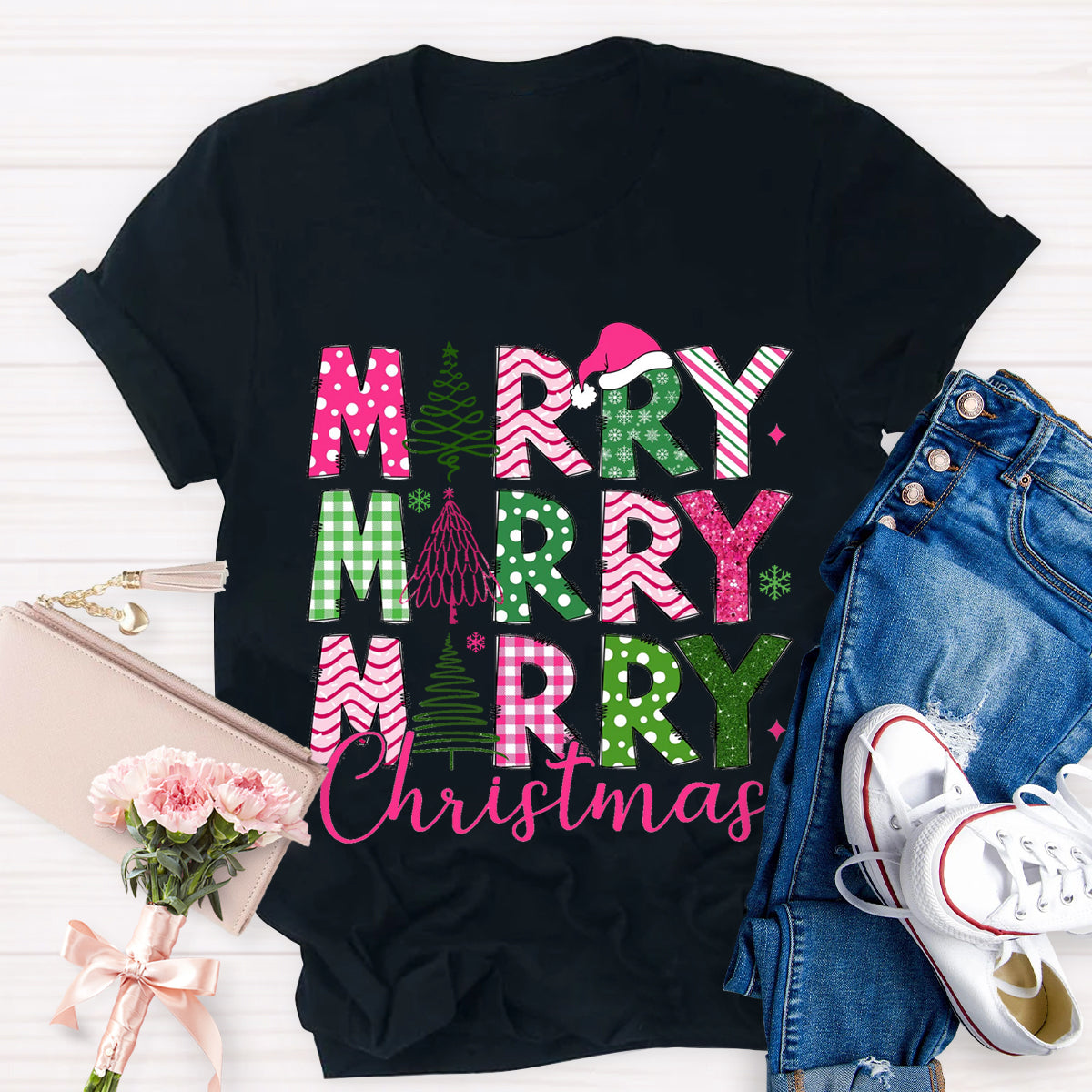 Merry Christmas Tree Teacher T-Shirt