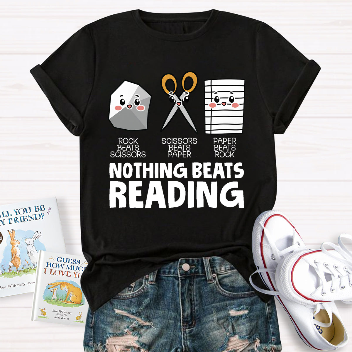 Nothing Beats Reading Teacher T-Shirt