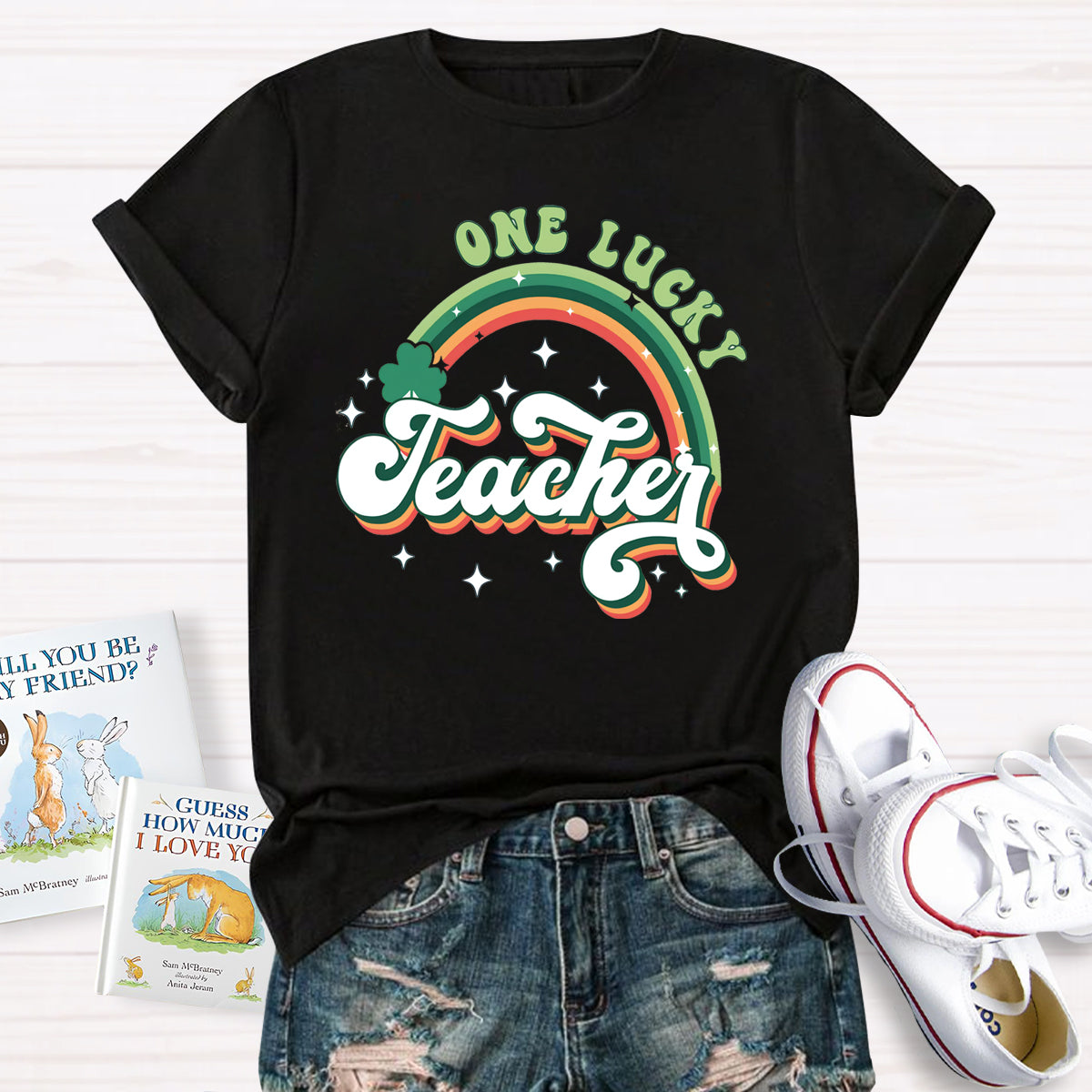 One Lucy Teacher Rainbow T-Shirt