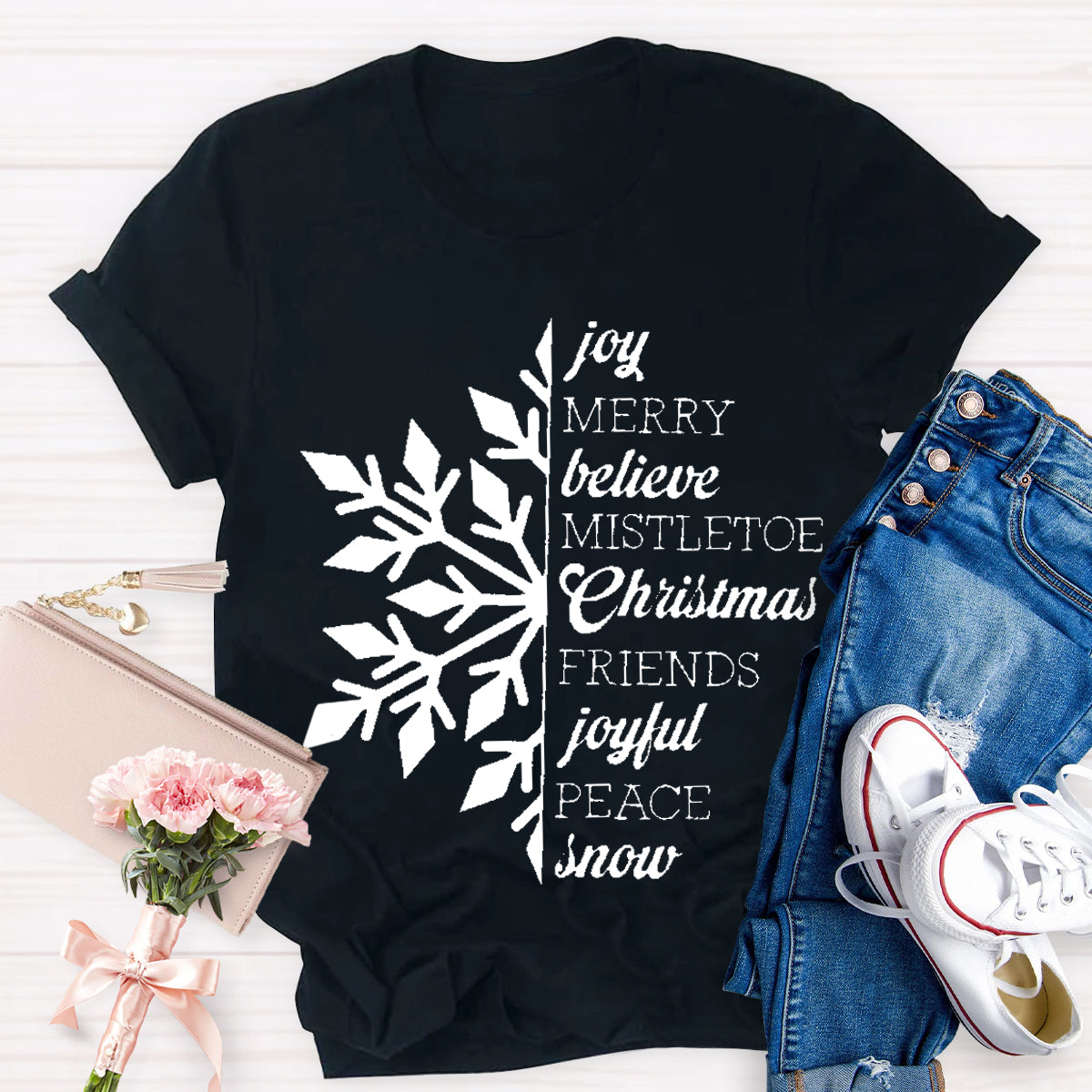 Merry Christmas Snowflake T-Shirt