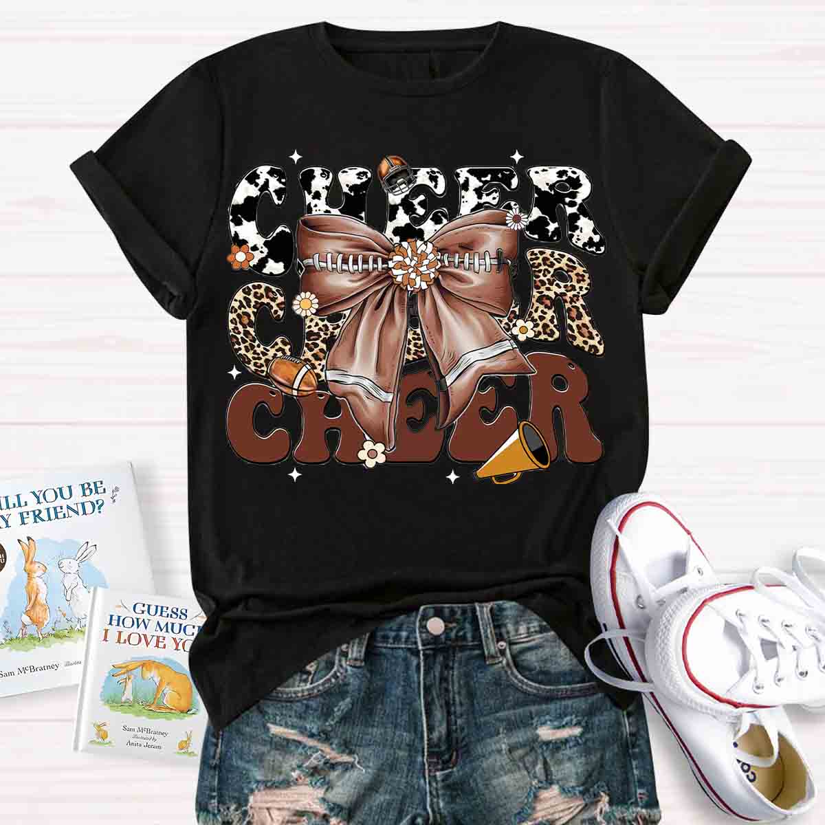 Football Cheer Design T-shirt