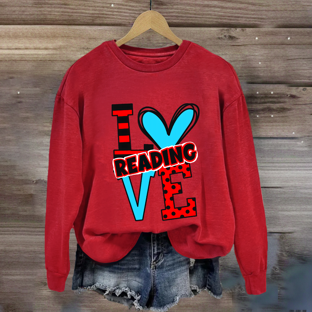 Love Reading Children's Books Teacher Sweatshirt