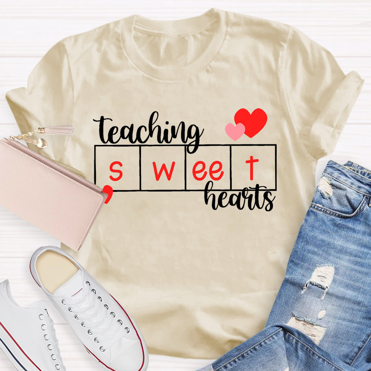 Teaching Sweet Hearts Teacher T-Shirt