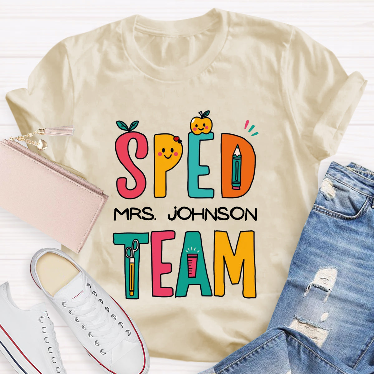 Personalized Name Of SPED Team Teacher T-Shirt