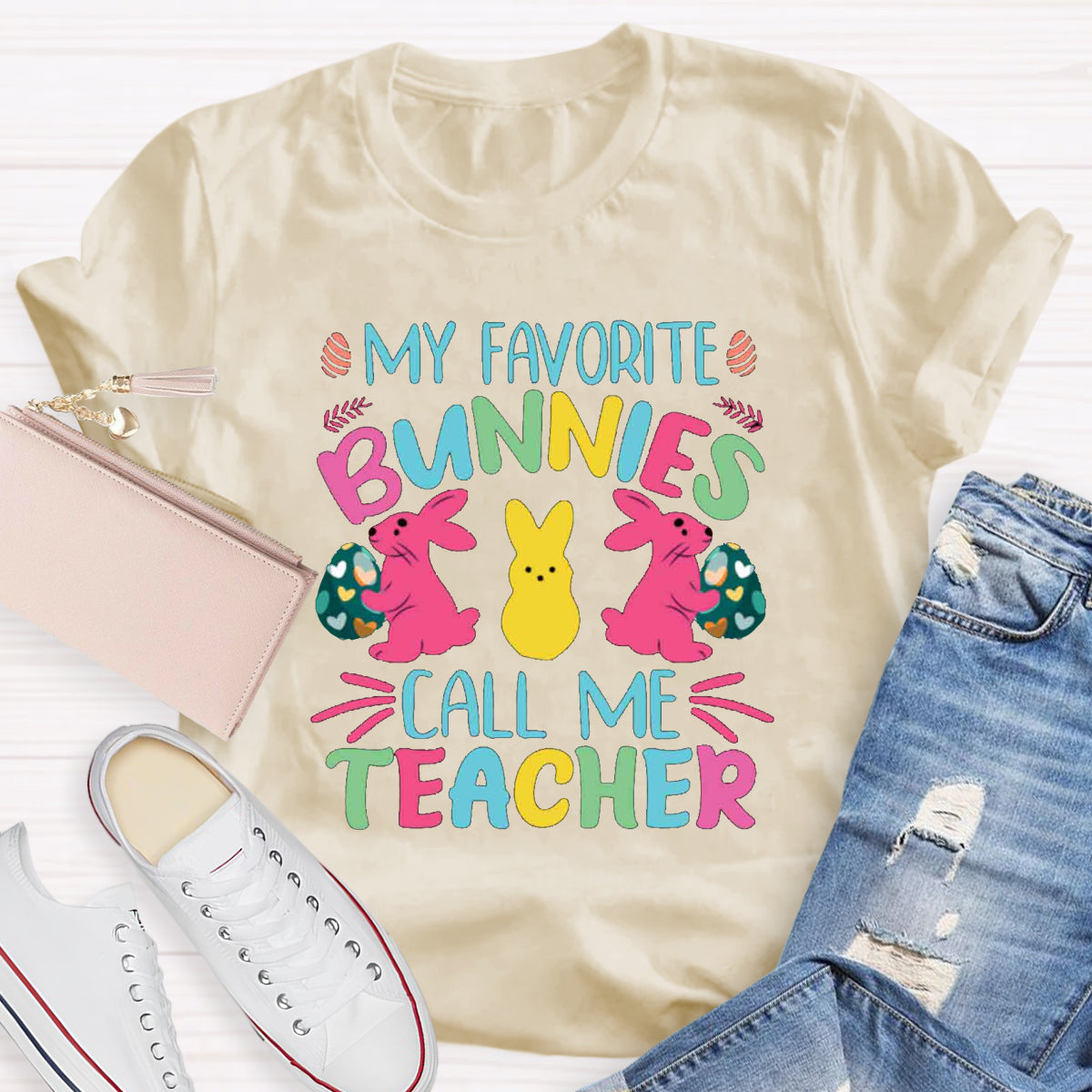 My Favorite Bunnies Call Me Teacher T-Shirt