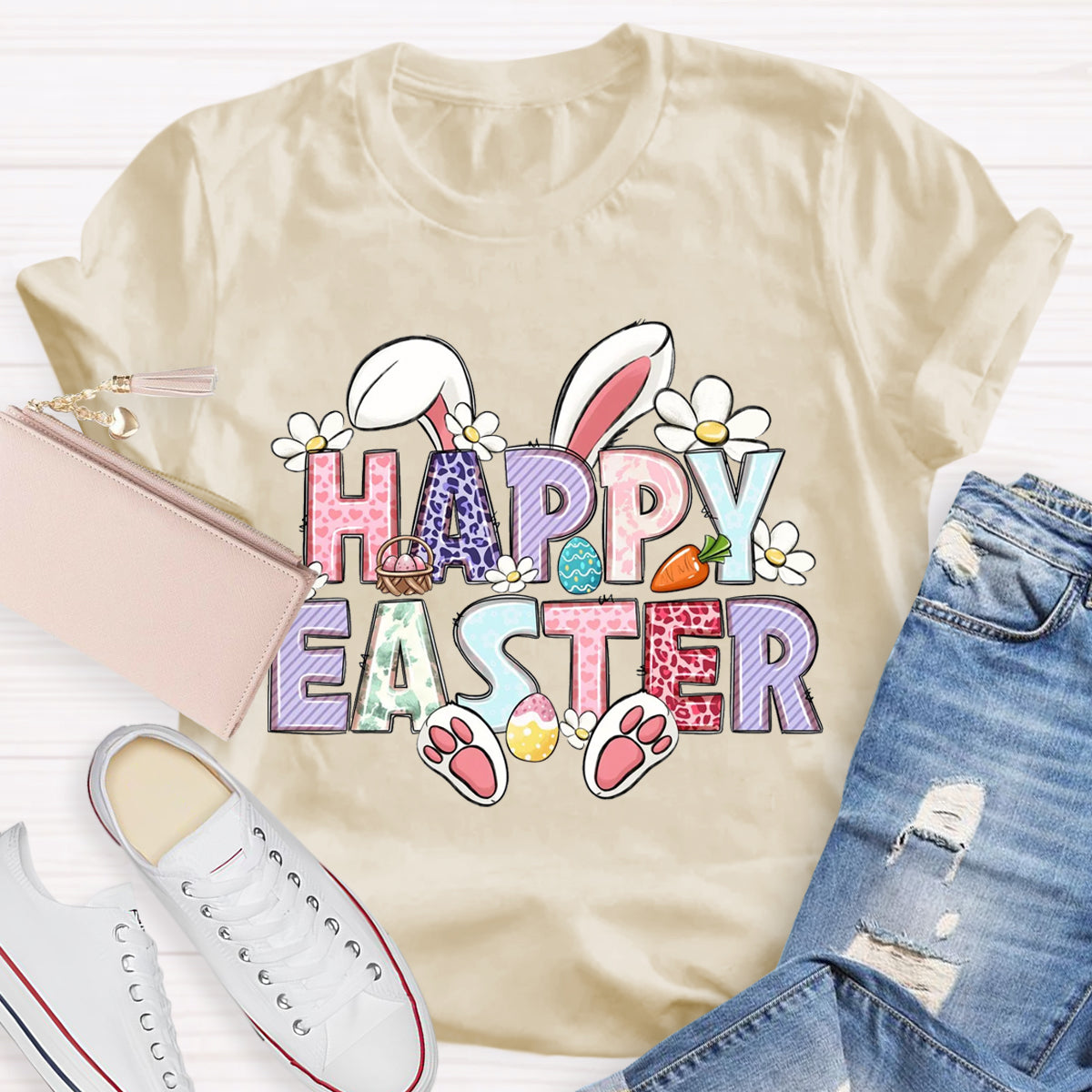 Happy Easter Bunny Teacher T-Shirt