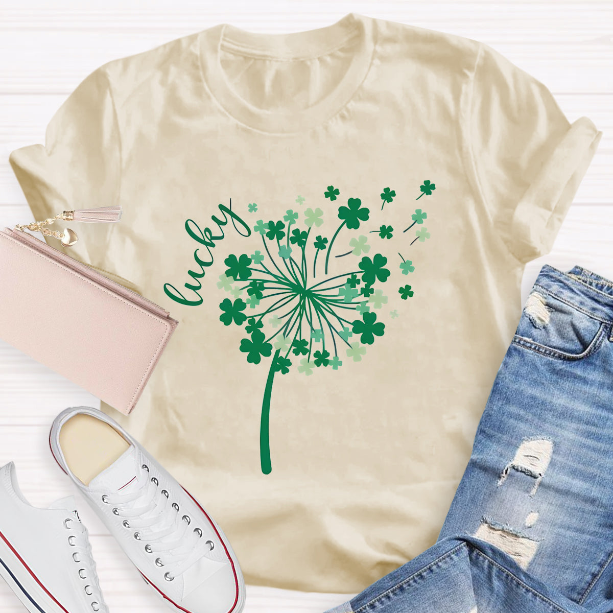 Lucky Dandelion Teacher T-Shirt