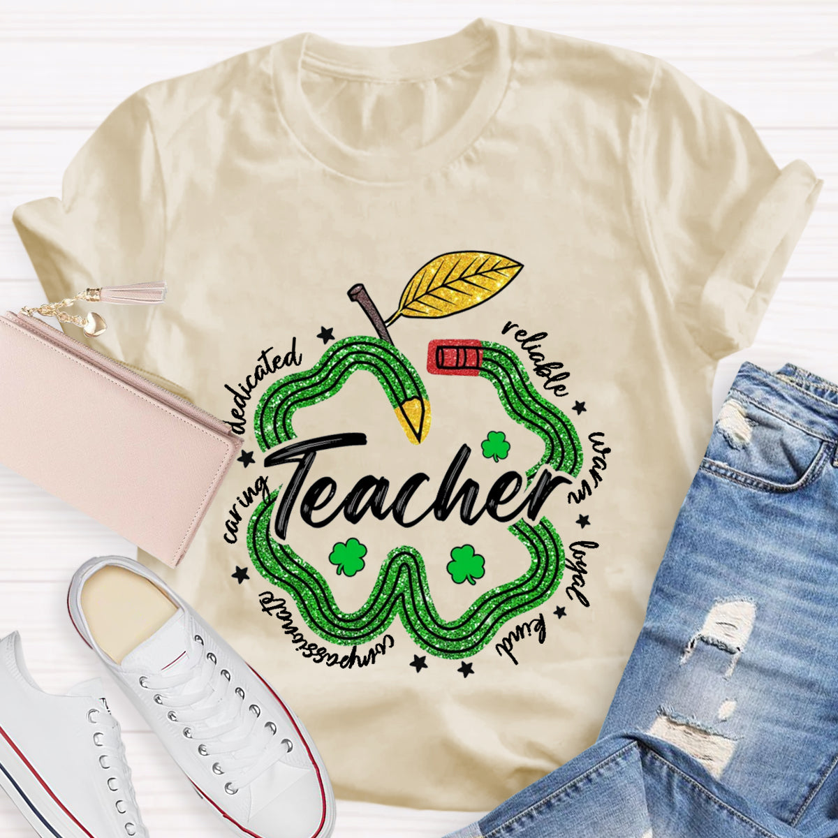 Pencil Teacher St. Patrick's Day T-Shirt