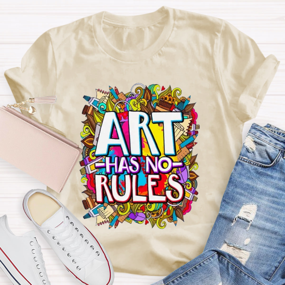 Art Has No Rules Teacher T-Shirt