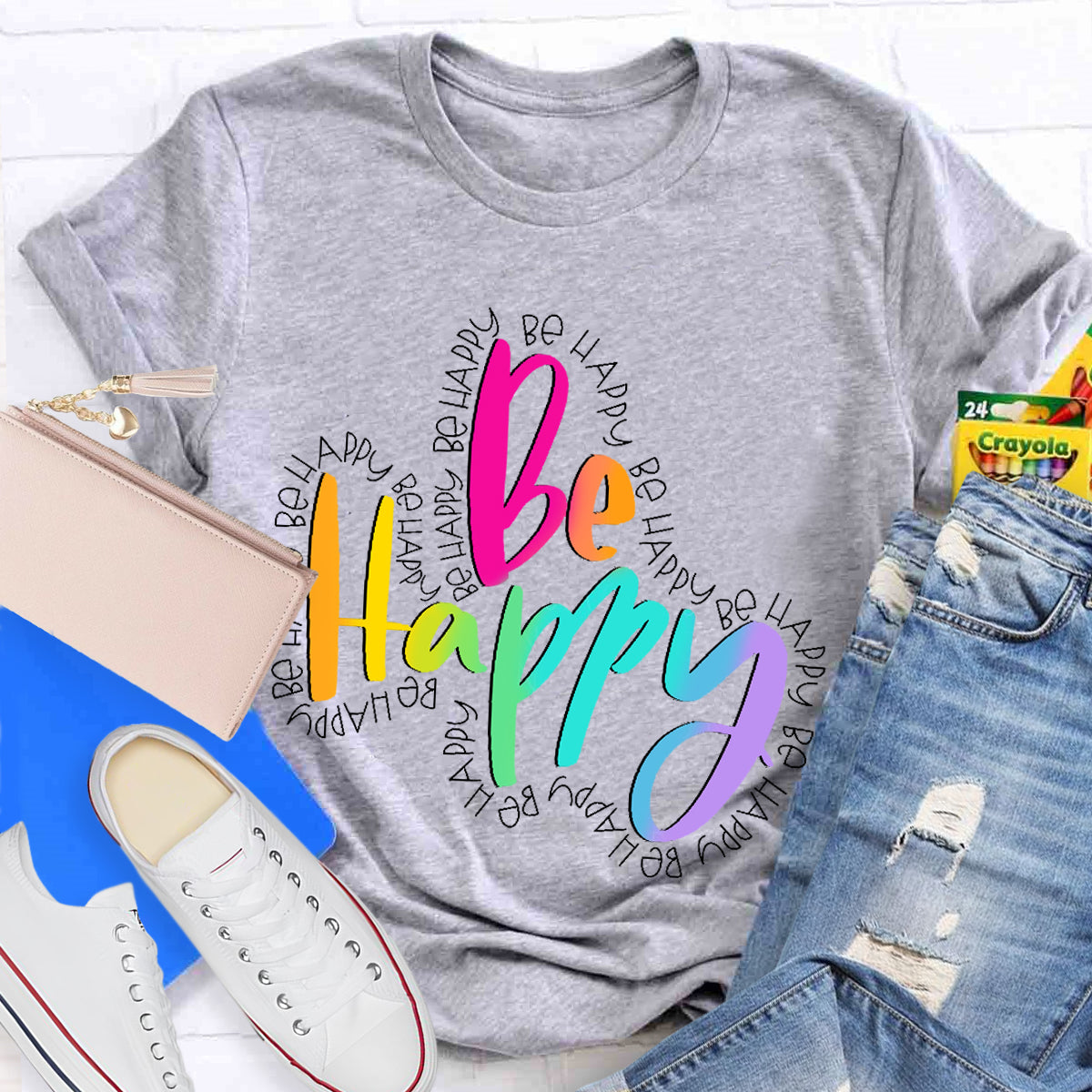 Be Happy Teacher T-Shirt