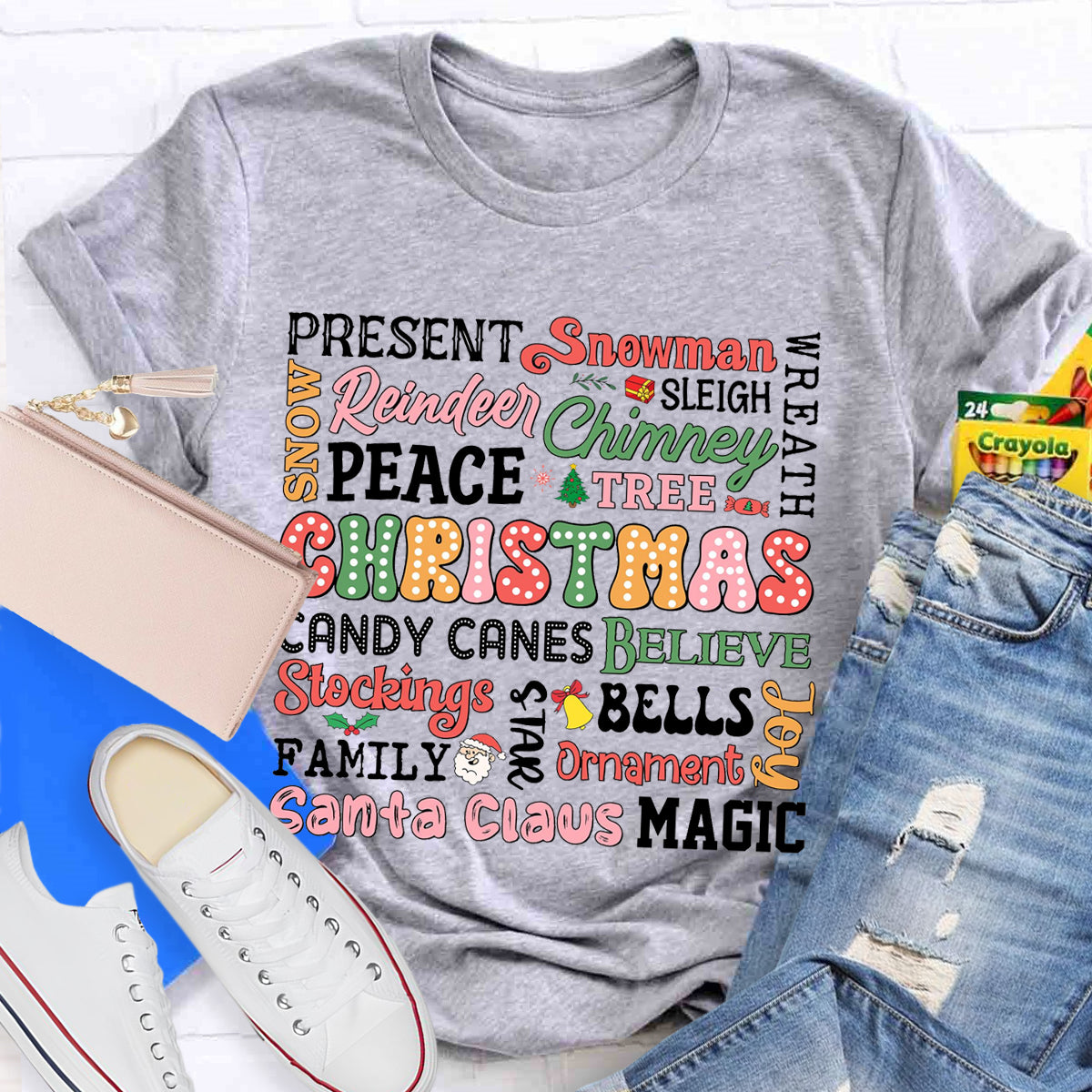 Merry Christmas Retro Santa Claus T-Shirt