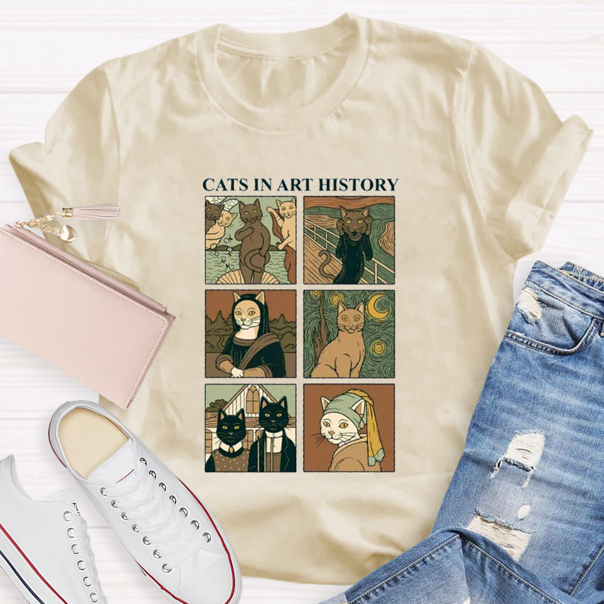 Cat In Art History T-Shirt