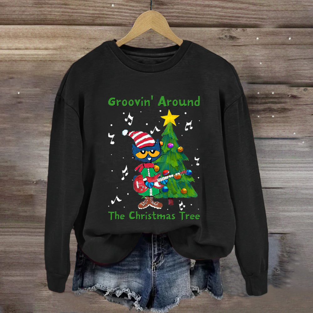 Groovin Around The Christmas Tree Sweatshirt