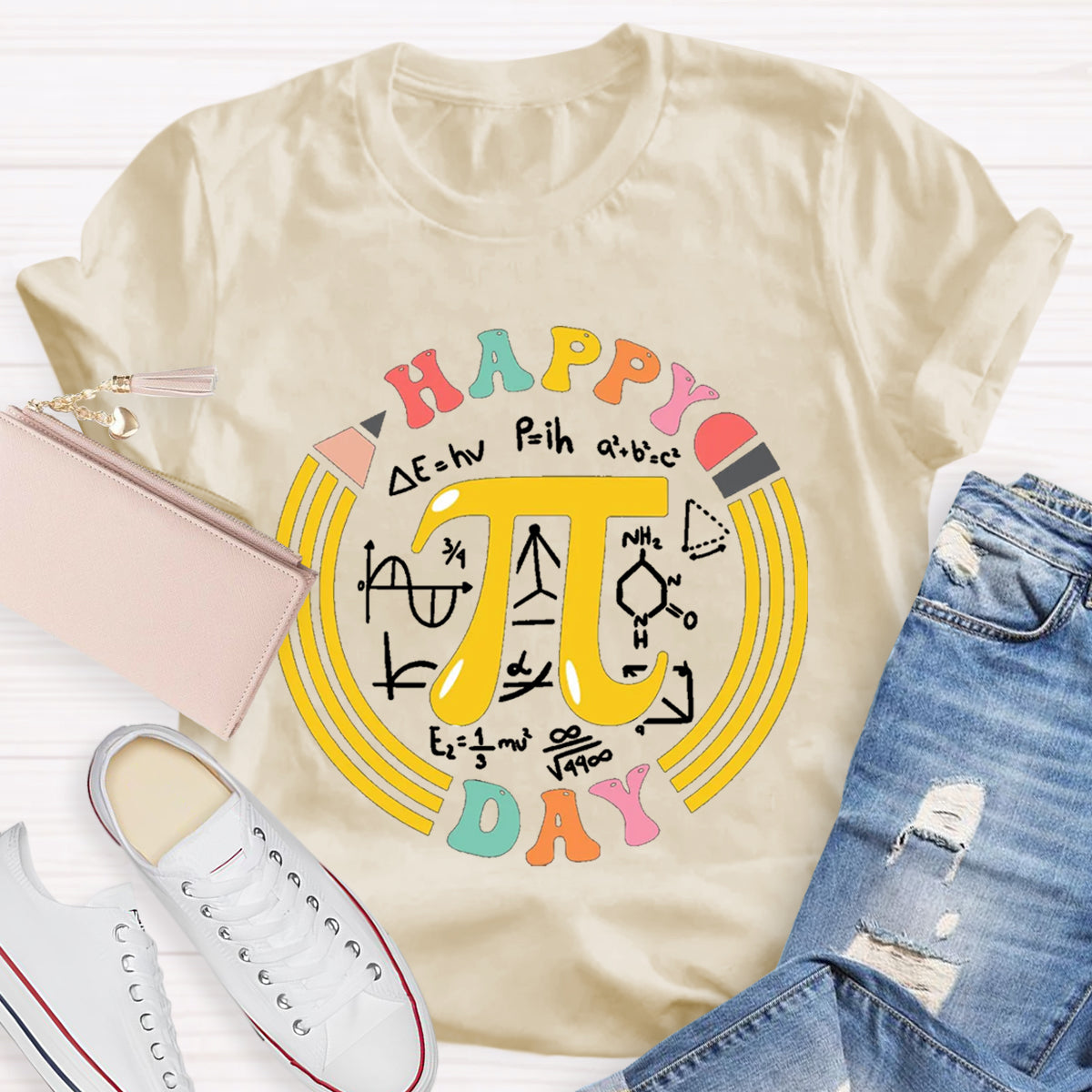 Happy Pi Day Pencil Teacher T-Shirt