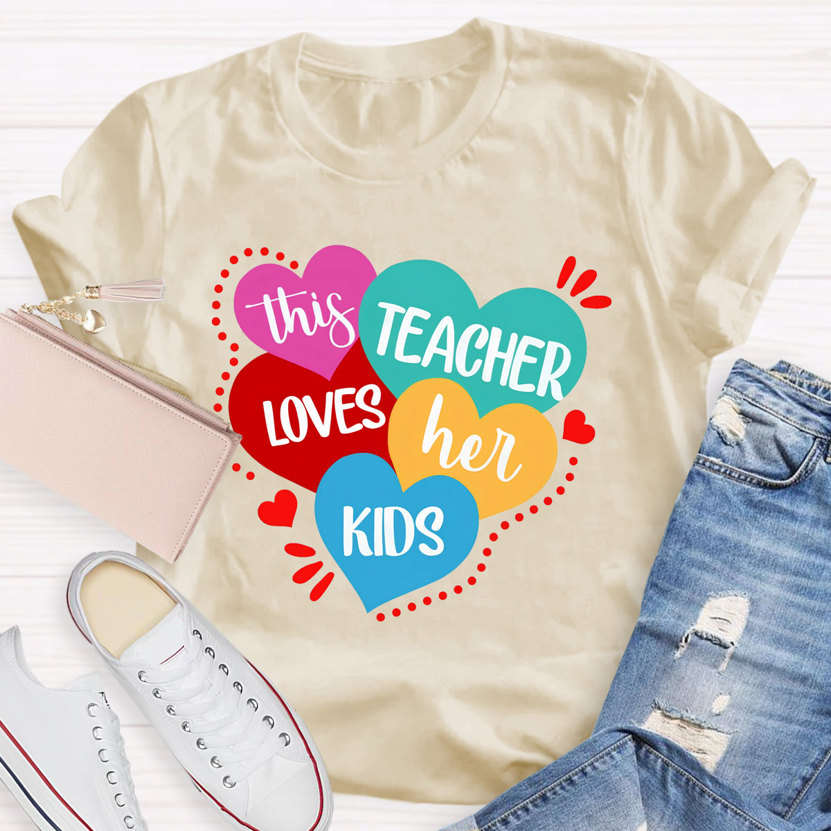 This Teacher Loves Her Kids Teacher T-Shirt